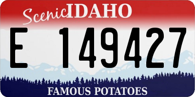 ID license plate E149427