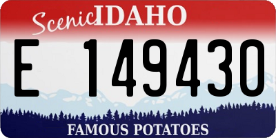 ID license plate E149430