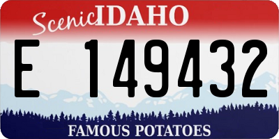 ID license plate E149432