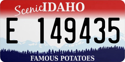 ID license plate E149435