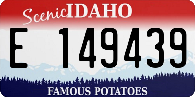 ID license plate E149439