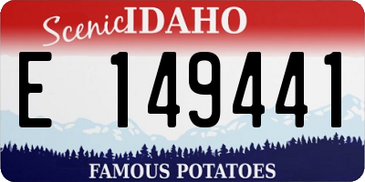 ID license plate E149441