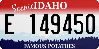ID license plate E149450