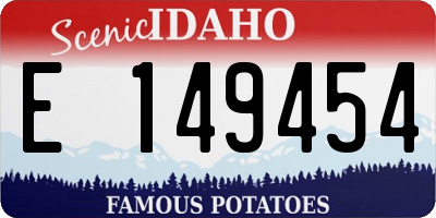 ID license plate E149454