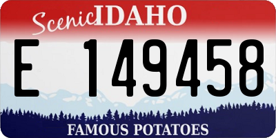 ID license plate E149458