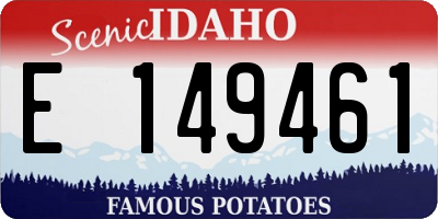 ID license plate E149461