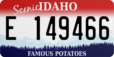ID license plate E149466