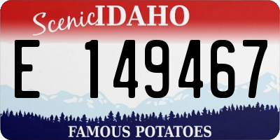 ID license plate E149467