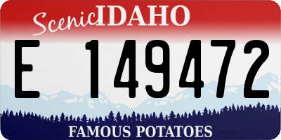 ID license plate E149472