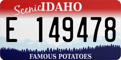 ID license plate E149478