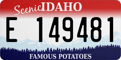 ID license plate E149481