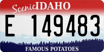 ID license plate E149483