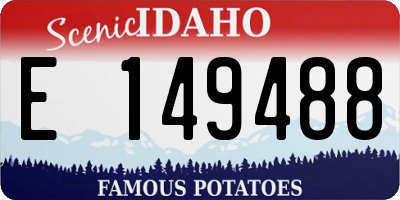 ID license plate E149488