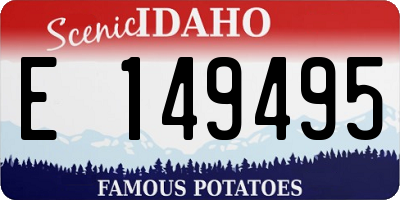 ID license plate E149495