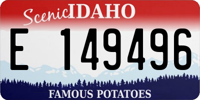 ID license plate E149496