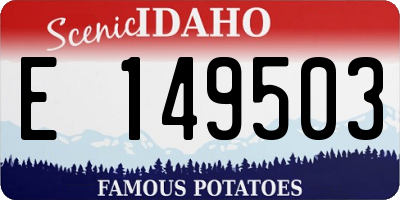 ID license plate E149503