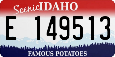 ID license plate E149513