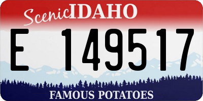 ID license plate E149517