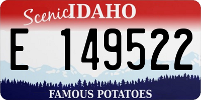 ID license plate E149522
