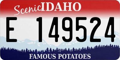 ID license plate E149524