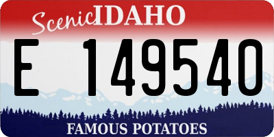 ID license plate E149540