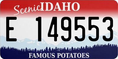 ID license plate E149553