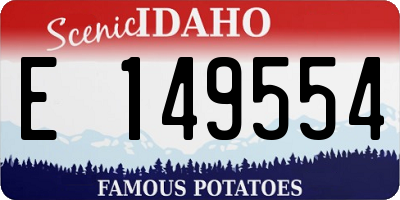 ID license plate E149554