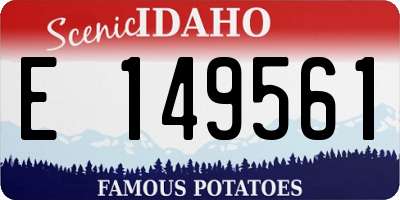 ID license plate E149561