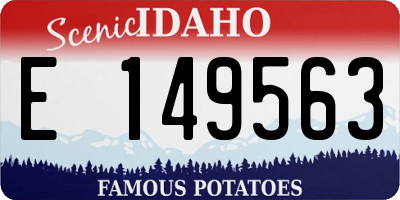 ID license plate E149563