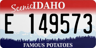 ID license plate E149573