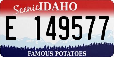 ID license plate E149577