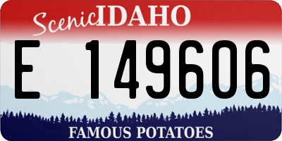 ID license plate E149606