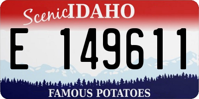 ID license plate E149611