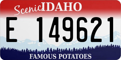 ID license plate E149621