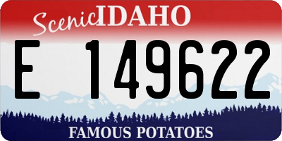 ID license plate E149622