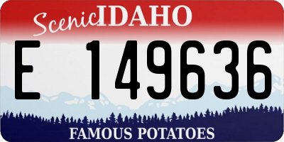 ID license plate E149636