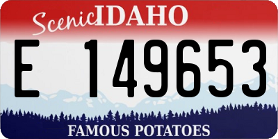 ID license plate E149653