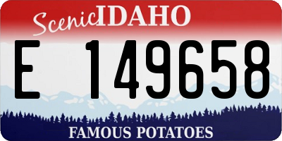 ID license plate E149658