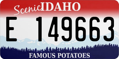 ID license plate E149663