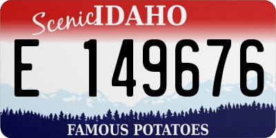 ID license plate E149676