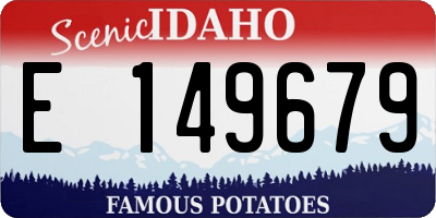 ID license plate E149679