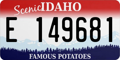 ID license plate E149681