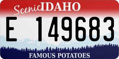 ID license plate E149683