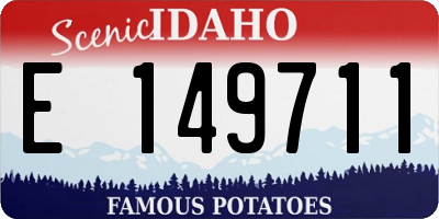 ID license plate E149711