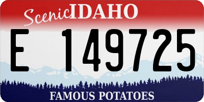 ID license plate E149725