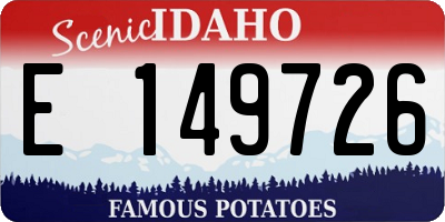 ID license plate E149726