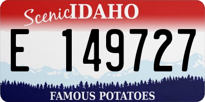 ID license plate E149727