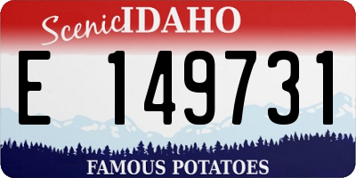 ID license plate E149731
