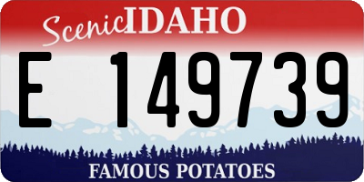 ID license plate E149739