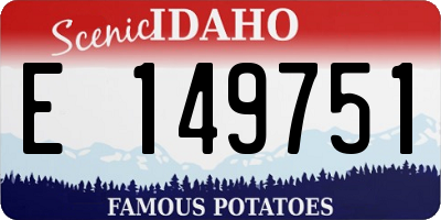 ID license plate E149751